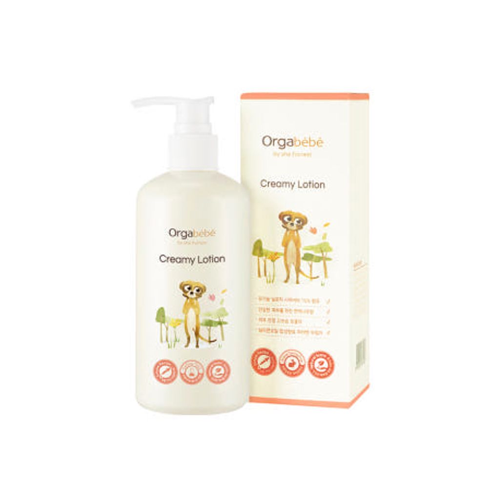 (Package Renewal) ORGABEBE Creamy Lotion Pump 300ml – 15% Organic Shea Butter, Hyaluronic Acid, Aloe & Centella for Soothing & Deep Moisture Care _ Made in KOREA (Package Renewal) ORGABEBE Creamy Lotion Pump 300ml – 15% Organic Shea Butter, Hyaluronic Acid, Aloe & Centella for Soothing & Deep Moisture Care _ Made in KOREA
